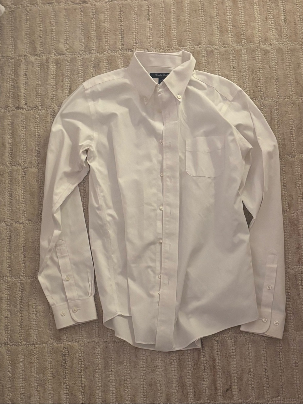 Brooks Brothers White Button-Down Dress Shirt - Men's